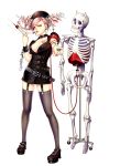  biscology blood drill_hair intravenous_drip legs nurse original short_hair skeleton solo syringe thigh-highs thighhighs twintails yellow_eyes 