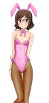  1girl animal_ears bunnysuit gundam gundam_build_fighters highres kenken pantyhose rabbit_ears simple_background solo white_background 