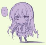  ... 1girl blazer boku_wa_tomodachi_ga_sukunai chibi long_hair mikazuki_yozora mishima_kurone monochrome school_uniform solo tagme 