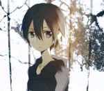  1boy bad_id black_eyes black_hair hoodie kirito male short_hair sword_art_online tsukimori_usako 