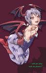  ass bat bat_print bat_wings boots english head_wings high_heels highres knit_bouya leotard lilith_aensland pantyhose print_legwear purple_hair purple_legwear red_eyes short_hair small_breasts vampire_(game) wings 