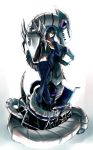  1boy blue_hair cyber_dragon duel_monster eu_(pixiv1909) long_hair marufuji_ryou midriff wheelchair yuu-gi-ou yuu-gi-ou_gx 