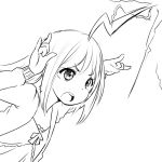  1girl greyscale lineart monochrome open_mouth simple_background solo white_background zaxwu 