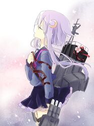  closed_eyes hair_ornament kantai_collection nagasioo purple_hair tagme yayoi_(kantai_collection) 