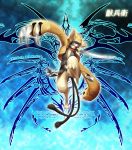 1boy animal_hood blazblue blazblue_phase_0 bottomless cat cat_hood cat_tail claws crest furry highres hood jubei_(blazblue) mouth_hold multiple_tails red_eyes solo sword tail tsukikanade weapon whiskers 