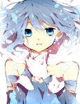  1girl bare_shoulders blue_eyes blue_hair cape gloves highres looking_at_viewer mahou_shoujo_madoka_magica miki_sayaka misoan open_mouth short_hair solo 