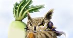  bird cape daikon headphones kazesayuru owl radish soga_no_tojiko soga_no_tojiko_(radish) touhou toyosatomimi_no_miko 