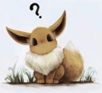  :&lt; ? brown_eyes eevee grass head_tilt no_humans paprika_shikiso pokemon pokemon_(creature) pokemon_(game) 