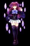  1girl armband black_legwear blue_eyes bow hair_bobbles hair_ornament hand_on_hip jewelry kakera momofukki redhead ring thigh-highs twintails two_side_up umineko_no_naku_koro_ni ushiromiya_ange wide_sleeves 