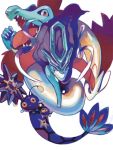  +_+ chinchou fangs feraligatr lanturn looking_at_viewer milotic moiko no_humans open_mouth orange_eyes pokemon pokemon_(creature) simple_background starmie staryu suicune white_background 