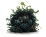  frown leaf no_humans piper_thibodeau pokemon signature sitting solo tangela white_background 