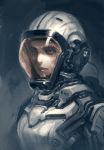  1girl armor astronaut helmet highres jazz_(2502888) original realistic science_fiction spacesuit 