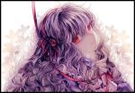  1girl dress hair_ribbon kagerou_project kozakura_mary long_hair purple_hair red_eyes red_ribbon ribbon solo yasiromann 