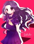  1girl fuuna_(hu_na3918) highres jojo_no_kimyou_na_bouken long_hair purple_hair school_uniform solo violet_eyes yamagishi_yukako 