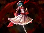  bat_wings blue_hair hat high_heels highres miatsushi red_eyes remilia_scarlet shoes short_hair solo touhou whip wings 