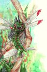  forest insect nature no_humans pokemon pokemon_(creature) realistic saliva tab_(squitter) wings yanmega 