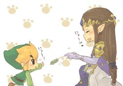  blonde_hair brown_hair child earrings elbow_gloves gloves hat jewelry link nintendo pointy_ears princess_zelda smile super_smash_bros. the_legend_of_zelda tiara toon_link twilight_princess wind_waker 