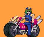  animated_gif bkub gif hokuto_no_ken jagi lowres motor_vehicle motorcycle muscle parody sakuemon shikieiki_yamaxanadu style_parody touhou vehicle 