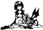  black_and_white elise genderswap jack_caymon loli madworld monochrome sega sleeping 