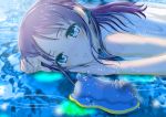 1girl blue_eyes blue_hair h.i.t_(59-18-45) hiradaira_chisaki long_hair lying nagi_no_asukara on_stomach sea_slug 