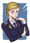  blonde_hair blue_eyes natalia_poklonskaya necktie real_life uniform 