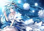  1girl absurdres copyright_name detached_sleeves hatsune_miku highres long_hair nevakuma_(fanfanas) solo spica_(vocaloid) twintails very_long_hair vocaloid 