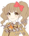  1girl brown_eyes brown_hair hisanuma_sayu long_hair nagi_no_asukara school_uniform shimeji_ponzu smile twintails 