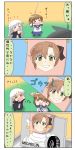  brown_hair character_request comic highres kantai_collection kite multiple_girls oboro_(kantai_collection) personification puchimasu! translation_request yuureidoushi_(yuurei6214) 