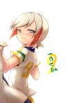  1boy armband blue_eyes blush character_name from_behind ichino_nanasuke inazuma_eleven_(series) inazuma_eleven_go looking_at_viewer looking_back male raimon simple_background smile soccer_uniform solo tobi_(one) white_background 