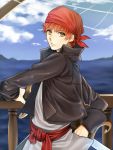  1boy bandana emiya_shirou fate/stay_night fate_(series) male mitsuki_mitsuno ocean orange_eyes pirate redhead solo 
