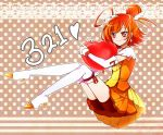  1girl ahoge bike_shorts boots cure_sunny heart hino_akane kagami_chihiro magical_girl orange_eyes orange_hair orange_skirt precure short_hair shorts_under_skirt skirt smile smile_precure! solo tiara 