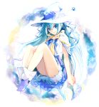  1girl aqua_hair asuna_(i_luv) blue_eyes hat hatsune_miku long_hair magical_girl solo vocaloid witch_hat yuki_miku 