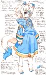  1girl animal_ears blue_eyes furry nivel original rule_koforia short_hair simple_background solo translation_request white_background 