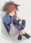  brown_eyes brown_hair kyouhei_(pokemon) niimura_(csnel) pokemon pokemon_(game) pokemon_bw2 visor_cap 