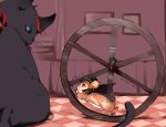  animalization banchou cat galanyu hamster hamster_wheel hat kill_la_kill mankanshoku_mako matoi_ryuuko 