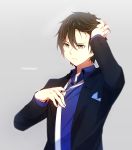  1boy aki_(neyuki41028) black_hair brown_eyes formal kihara_tsumugu male nagi_no_asukara necktie short_hair suit 