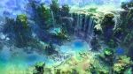 highres landscape no_humans rainbow water waterfall 