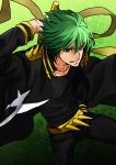  1boy green_hair headband kanameyura kill_la_kill male sanageyama_uzu solo spoilers uniform 