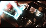  armor chankodining_waka dead_space highres isaac_clarke solo weapon 