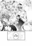  2girls artist_request blush comic female_admiral_(kantai_collection) full-face_blush jewelry kantai_collection long_hair monochrome multiple_girls naval_uniform personification proposal ring translation_request very_long_hair yamato_(kantai_collection) yuri 
