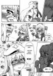  artist_request comic female_admiral_(kantai_collection) kantai_collection kiss long_hair monochrome multiple_girls naval_uniform personification tears translation_request very_long_hair yamato_(kantai_collection) yuri 