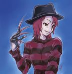  claws freddy_krueger green_eyes hat long_sleeves mai-hime redhead short_hair solo tagme yuuki_nao 