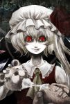  bust cat_eyes creepy decapitation fangs flandre_scarlet red_eyes slit_pupils smile solo stuffed_animal stuffed_toy stuffing teddy_bear touhou wings 