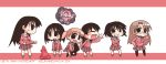  azumanga_daioh black_hair brown_hair chibi hys-d kagura kasuga_ayumu long_hair mihama_chiyo mizuhara_koyomi oekaki orange_hair sakaki school_uniform short_hair takino_tomo thigh-highs thighhighs 