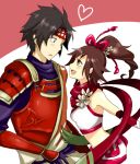  armor black_hair brown_hair headband kunoichi_(sengoku_musou) long_hair momomura ponytail sanada_yukimura scarf sengoku_musou sengoku_musou_3 short_hair 