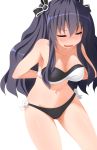  absurdres black_hair blush breasts choujigen_game_neptune highres ryuki@maguro-ex twintails uni_(choujigen_game_neptune) wavy_mouth 