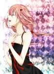  1girl bare_shoulders closed_eyes dress guilty_crown hair_ornament hairclip highres long_hair open_mouth pink_hair singing solo twintails yuzuriha_inori 