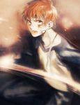  1boy cuts emiya_shirou fate/stay_night fate_(series) injury orange_eyes orange_hair raglan_sleeves solo tam_(cuq) 