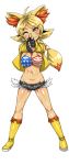 american_flag_bikini cleavage fennekin large_breasts personification pokemon tagme 
