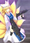  absurdres death-satan gun highres imi_uzi kitsune submachine_gun tabard touhou weapon yakumo_ran 